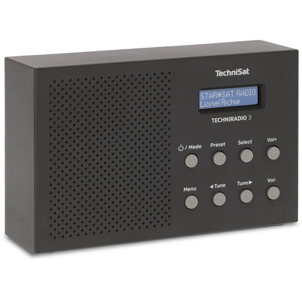 Techniradio 3 - draagbare DAB+ radio - zwart