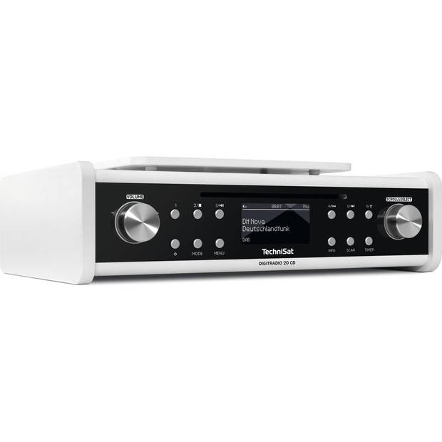 Technisat Digitradio 20 CD - onderbouw DAB+ radio met CD speler - wit