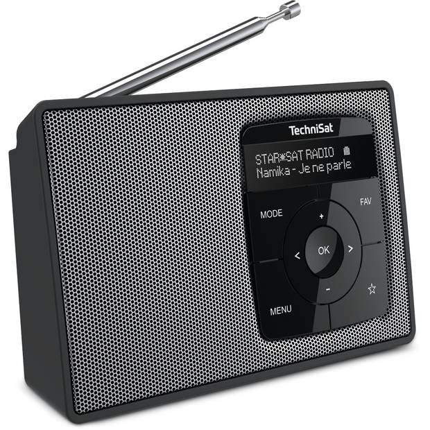 Technisat Digitradio 2 Mono - draagbare DAB+ radio - zwart/zilver