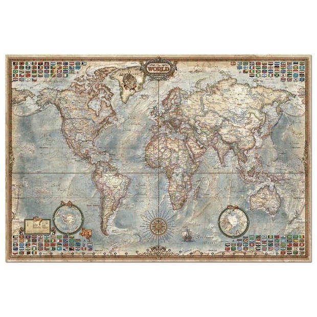 EDUCA Puzzle 4000 stukjes - Wereldkaart