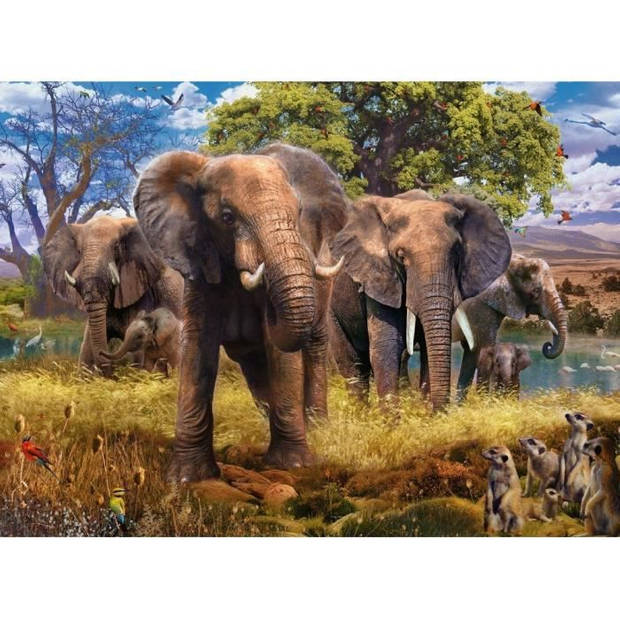 Ravensburger puzzel Olifantenfamilie - legpuzzel - 500 stukjes