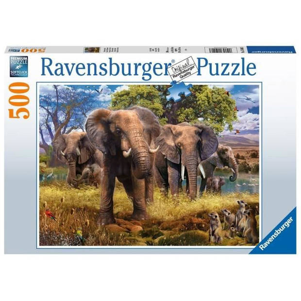 Ravensburger puzzel Olifantenfamilie - legpuzzel - 500 stukjes