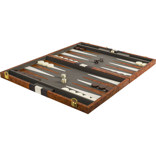 Buffalo backgammon Piping bruin 46 x 28 cm