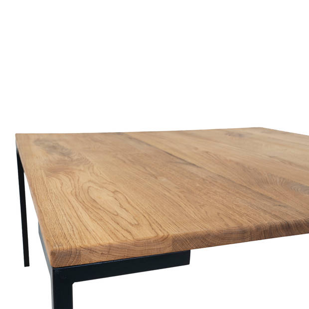 Lugano salontafel 90x90 cm eik geolied.