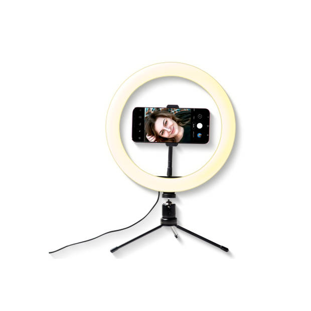 Soundlogic selfie/vlog ringlicht met standaard - Statief