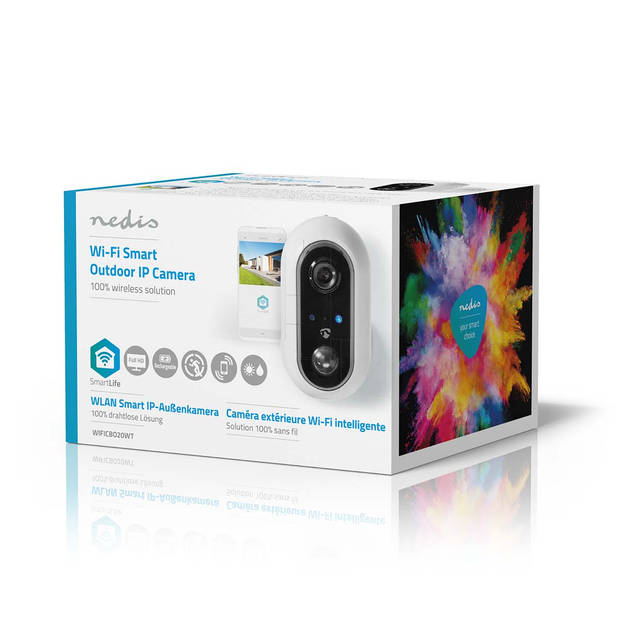 Nedis SmartLife Camera voor Buiten - WIFICBO20WT