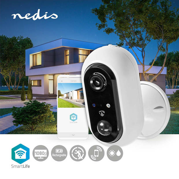 Nedis SmartLife Camera voor Buiten - WIFICBO20WT