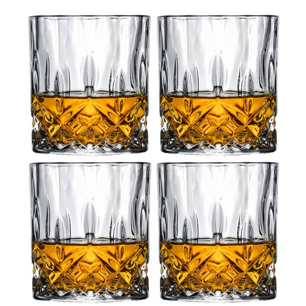 Cookinglife Whiskey Glazen / Cocktailglazen / Waterglazen Moray - 320 ml - 4 stuks