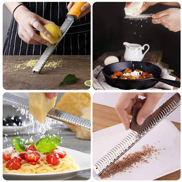 Kitchen&Home RVS Rasp - Kaas & Groente rasp - Geel