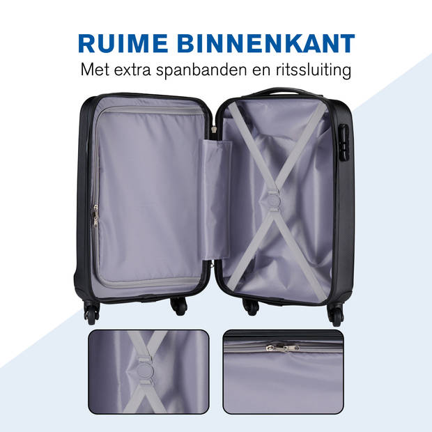 Slazenger Kofferset 3 Delig - Kofferset met Handbagage Trolley, Grote Koffer en Ruimbagage Koffer - Hardcase Koffer Set