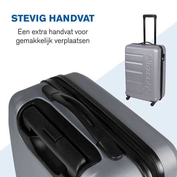 Slazenger Kofferset 3 Delig - Kofferset met Handbagage Trolley, Grote Koffer en Ruimbagage Koffer - Hardcase Koffer Set