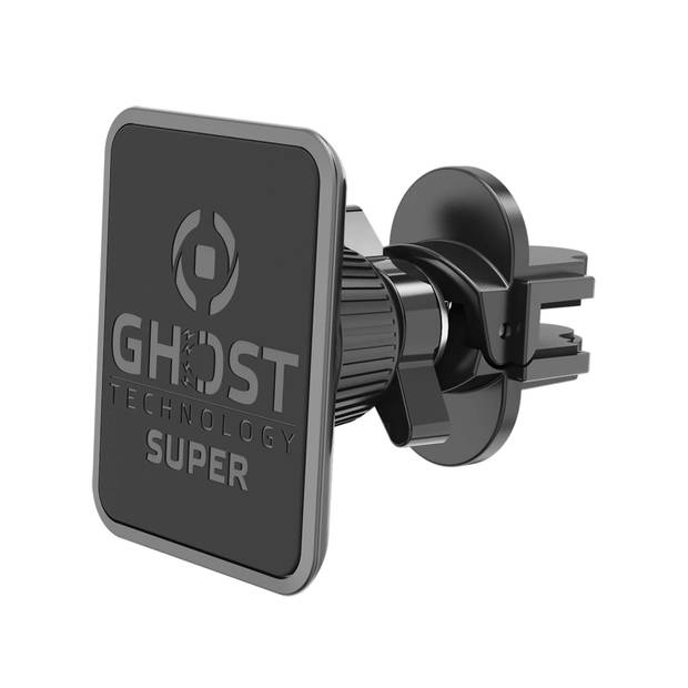 Celly - GhostSuperPlus Autohouder met 2 Magneetplaten Ventilatierooster - Kunststof - Zwart