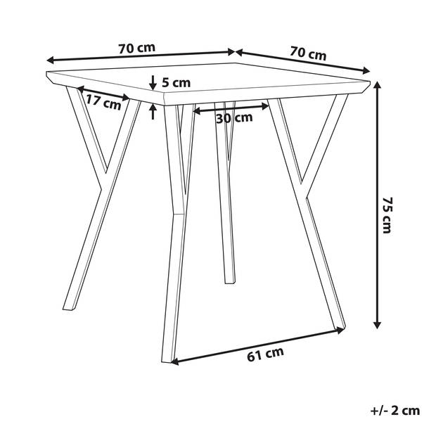 Beliani BRAVO - Eettafel-Lichte houtkleur-MDF