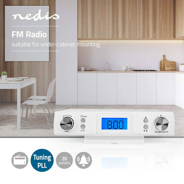 Nedis Keukenradio - RDFM4010WT - Zilver