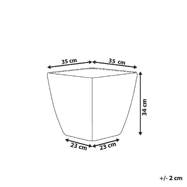 Beliani ASTRAS - plantenbak voor buiten-Zilver-Stenenmix, Polyresin