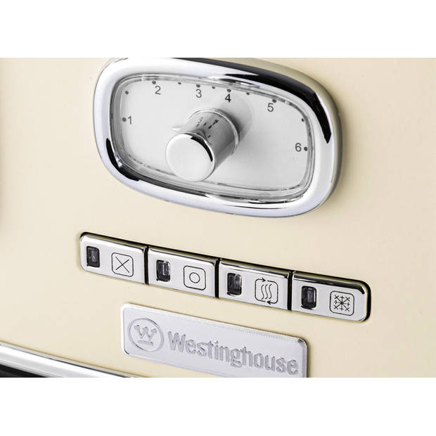 Westinghouse Broodrooster Retro Collections - 4 sleuven - vanilla white - WKTTB809WH