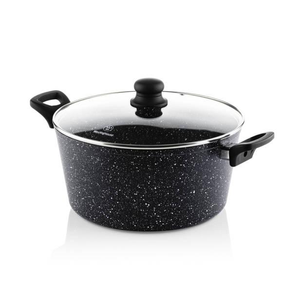 Westinghouse Kookpan Black Marble - ø 28 cm / 8.5 liter - standaard anti-aanbaklaag