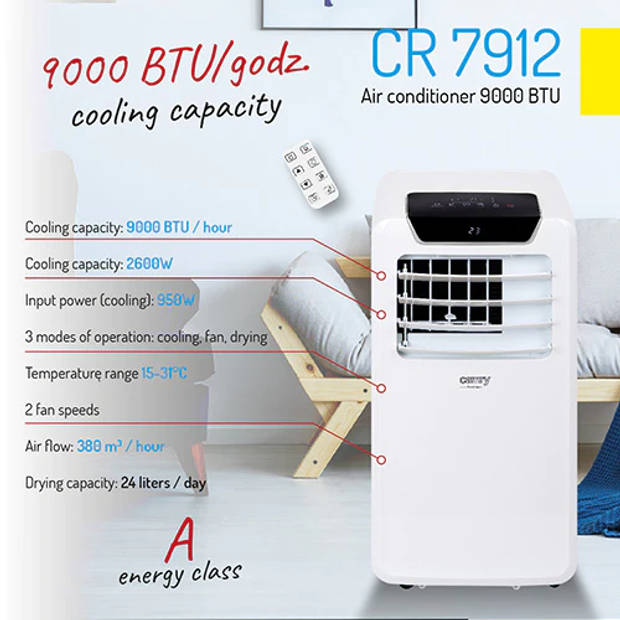 Camry CR7912 - Airconditionar - Airco 9000 BTU