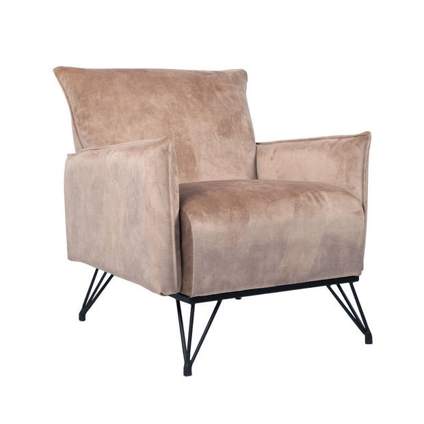 Bronx71 Velvet fauteuil Mika taupe.