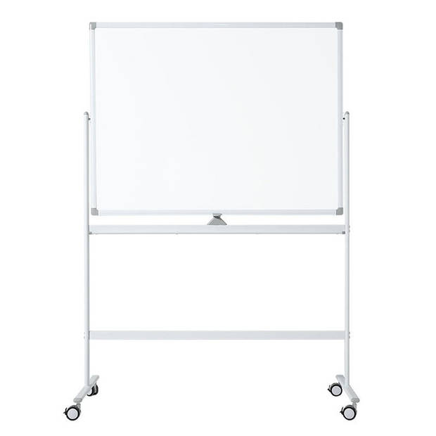 Verrijdbaar whiteboard - Dubbelzijdig en magnetisch - 90x120 cm - Wit