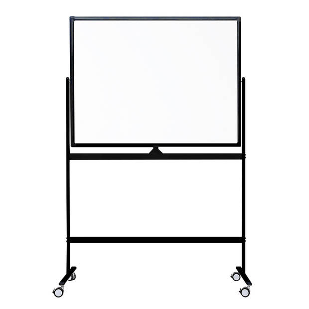 Verrijdbaar whiteboard - Dubbelzijdig en magnetisch - 120x180 cm - Zwart