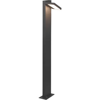 LED Tuinverlichting - Staande Buitenlamp - Trion Ihson XL - 8W - Warm Wit 3000K - Draaibaar - Rechthoek - Mat Antraciet