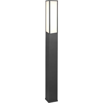 LED Tuinverlichting - Staande Buitenlamp - Trion Ficco XL - 15W - Warm Wit 3000K - Rechthoek - Mat Antraciet - Aluminium