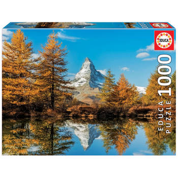 Educa puzzel Matterhorn Berg in de Herfst - 1000 stukjes