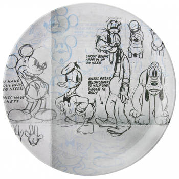 Zak!Designs dinerbord Disney Classic Gang junior 25,5 cm grijs