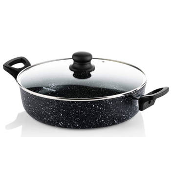 Westinghouse Hapjespan Black Marble - ø 28 cm / 4.5 liter - standaard anti-aanbaklaag