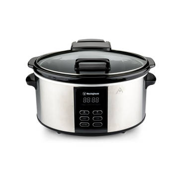 Westinghouse Slowcooker - uitneembare keramische pan - RVS - 6 liter - WKSC65