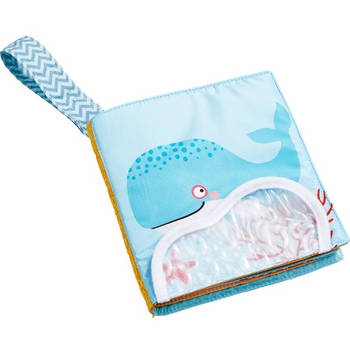 Haba babyboekje Zeewereld junior 13,5 cm polyester blauw