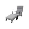 VDG Costa relaxstoel + Hocker - sunbrella - Light grey