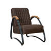 Bronx71 Industriële fauteuil Ivy eco-leer bruin.