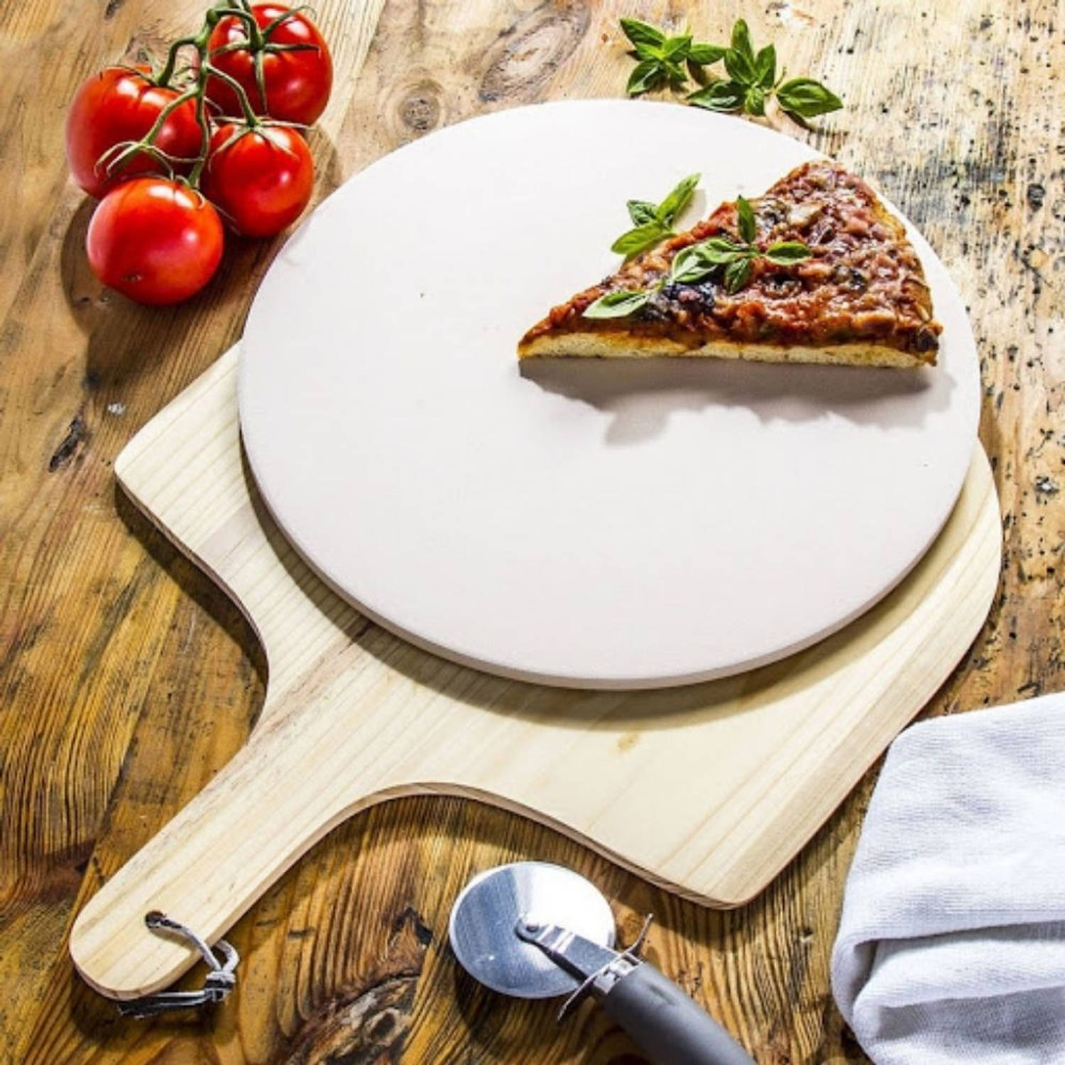 Pilfer Retoucheren eenheid Excellent Houseware Pizza schep - Pizza baksteen - Pizzasteen | Blokker