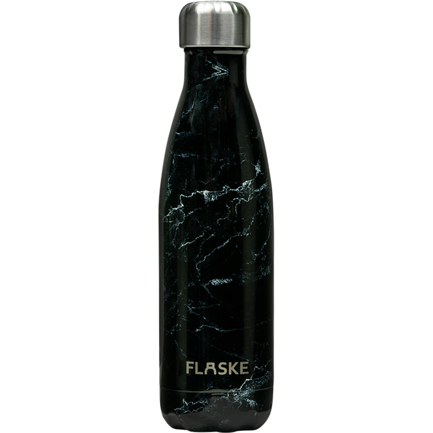Flaske Bottle 500ml-zwart-dubbelwandig Roestvrij Staal-0