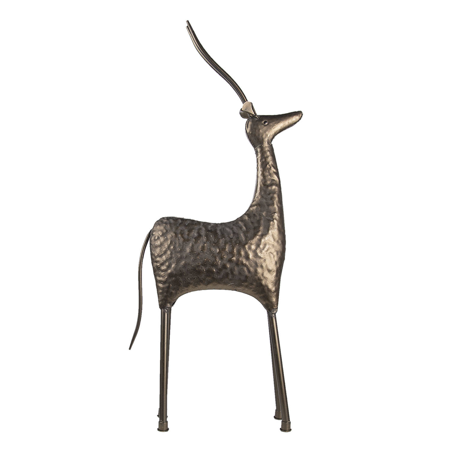 Clayre & Eef Decoratie Beeld Antilope 41*41*102 Cm Koperkleurig Metaal