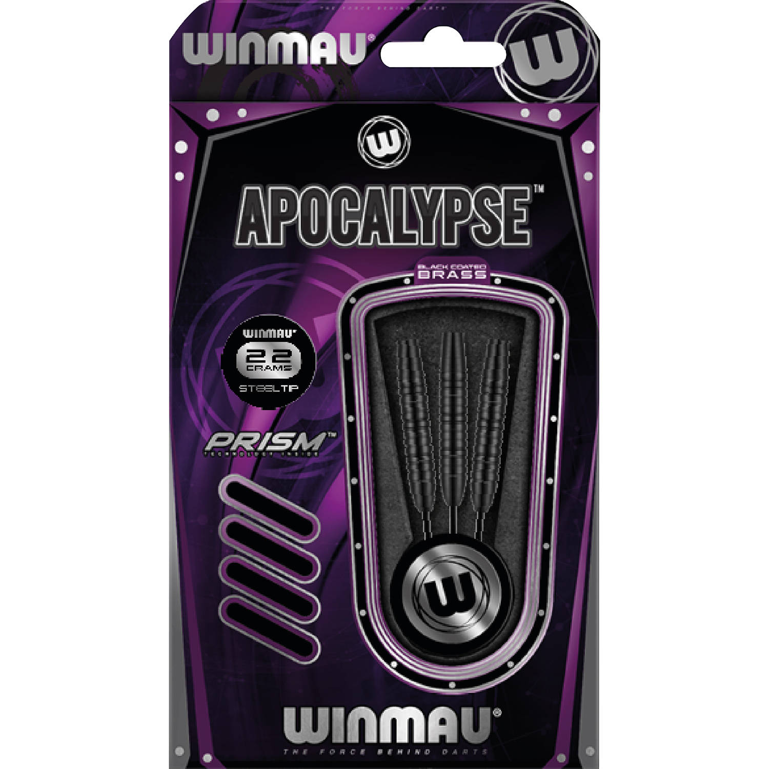 Winmau Apocalypse Brass Darts Black Coated 22 Gr