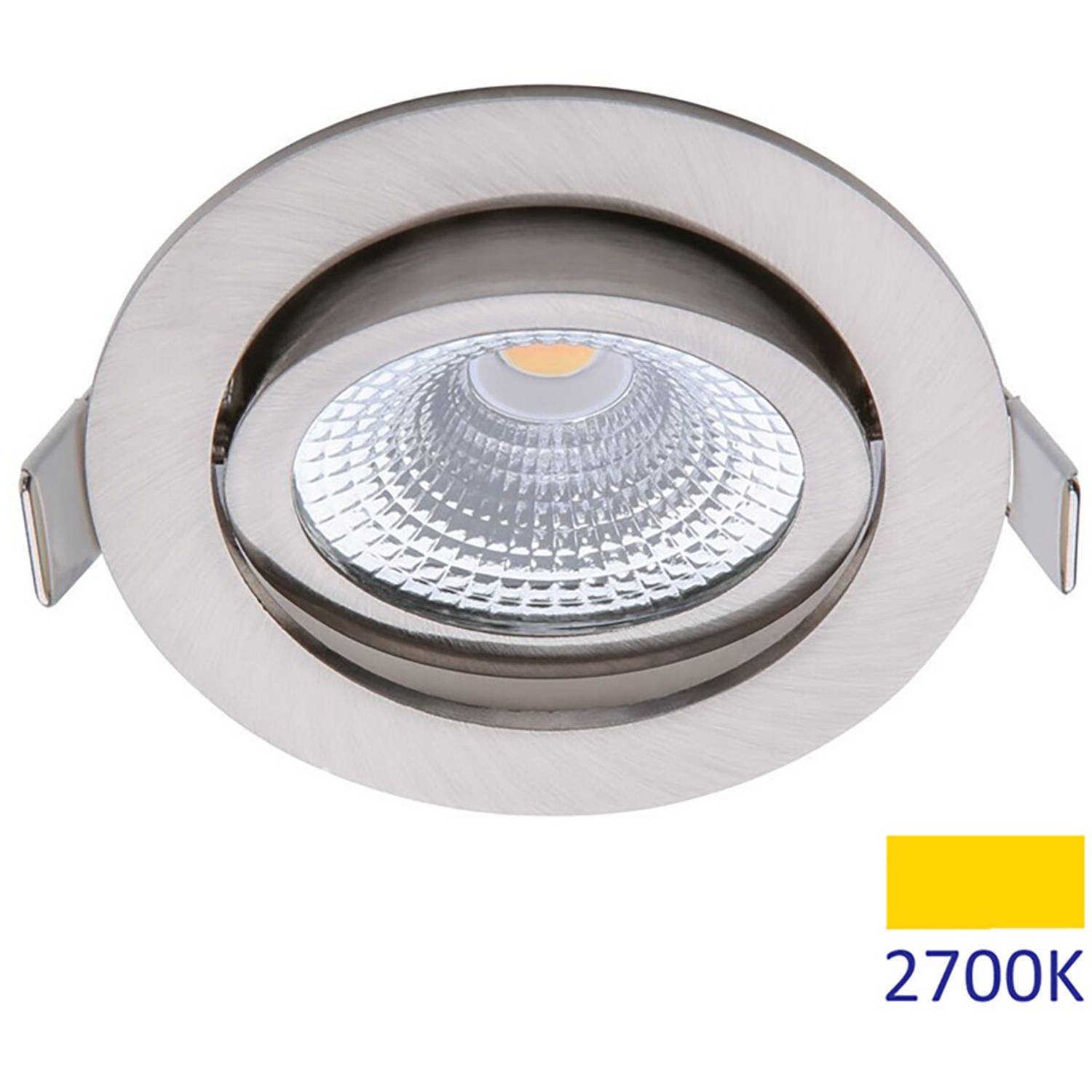 schildpad Fascineren opening EcoDim - LED Spot - Inbouwspot - ED-10030 - 5W - Waterdicht IP54 - Dimbaar  - Warm Wit 2700K - Mat Nikkel - Aluminium - | Blokker