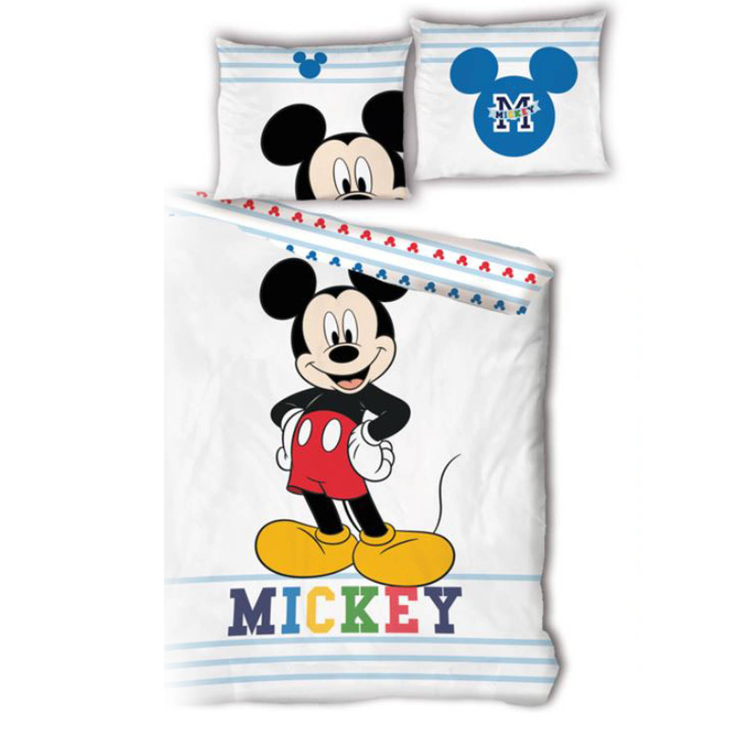 Disney Mickey Mouse Dekbedovertrek - Eenpersoons - 140 x 200 cm - Bio Katoen