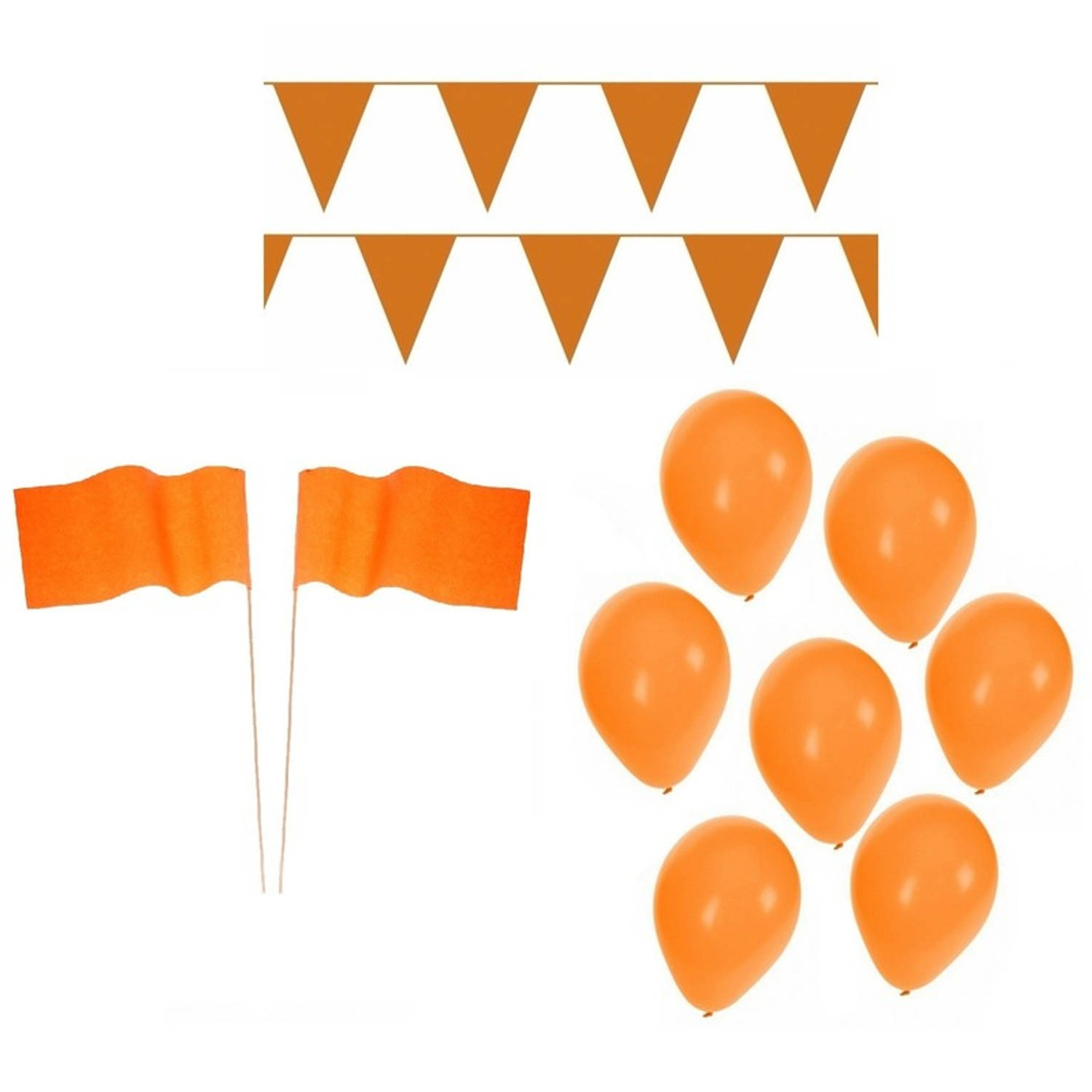Koningsdag feestpakket met oranje versiering en decoratie - Feestpakketten