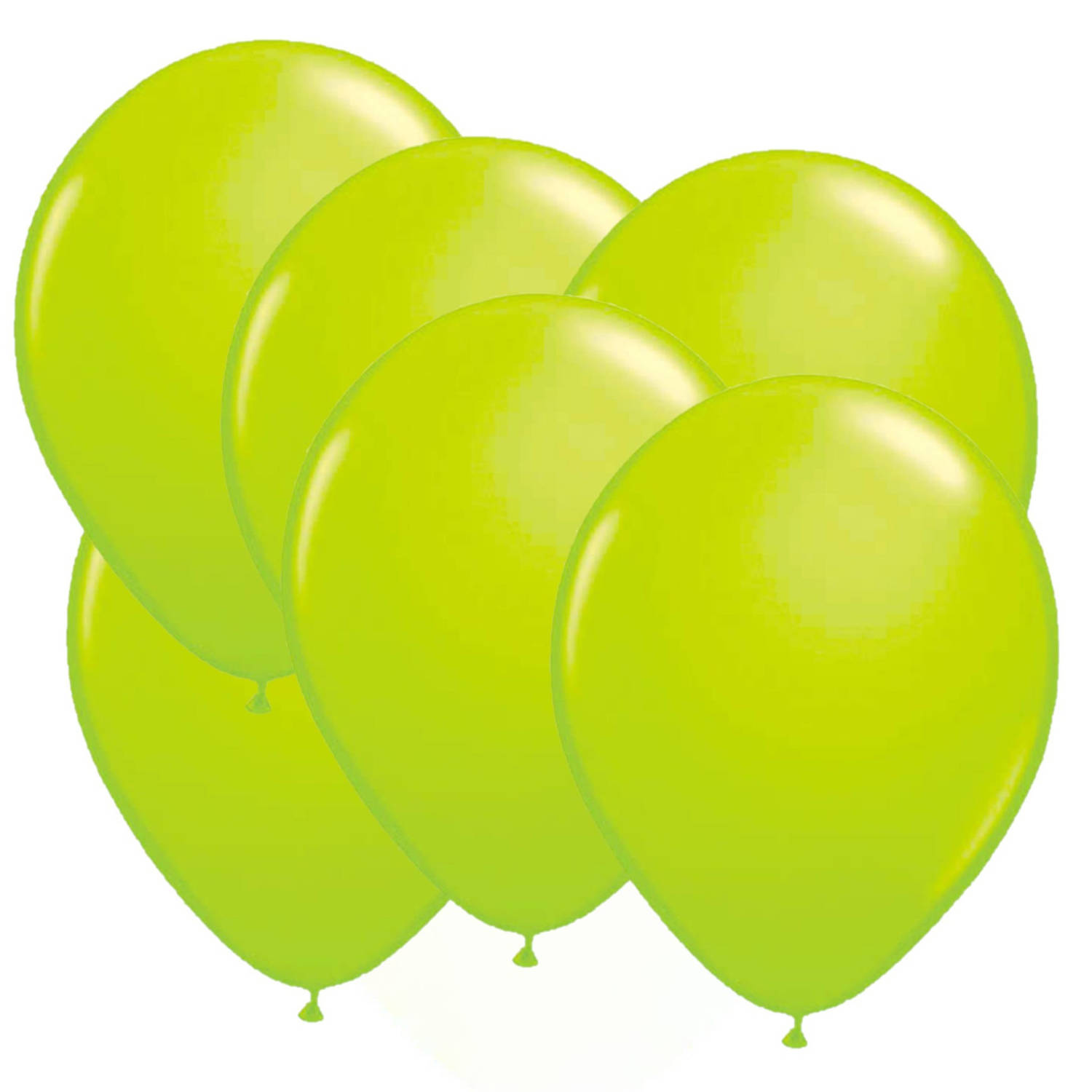 16x stuks Neon fel groene latex ballonnen 25 cm - Ballonnen
