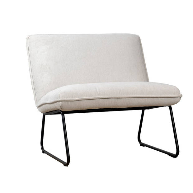 Bronx71 Scandinavische fauteuil Merle off white stof gemêleerd.