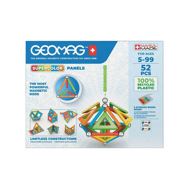 Geomag SuperColor Panels Recycled 52 delig