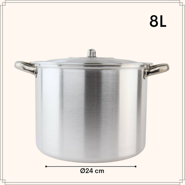 OTIX Soeppan - 8 Liter - Aluminium