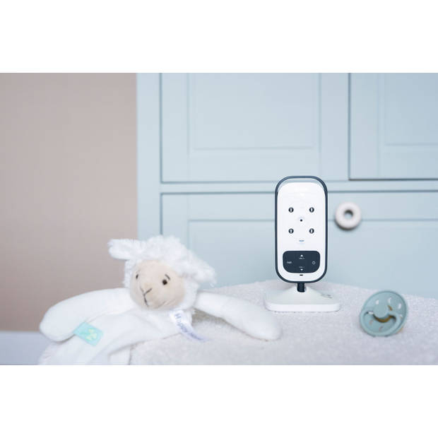 Babyfoon met camera en 2.4" kleurenscherm Alecto Wit-Antraciet