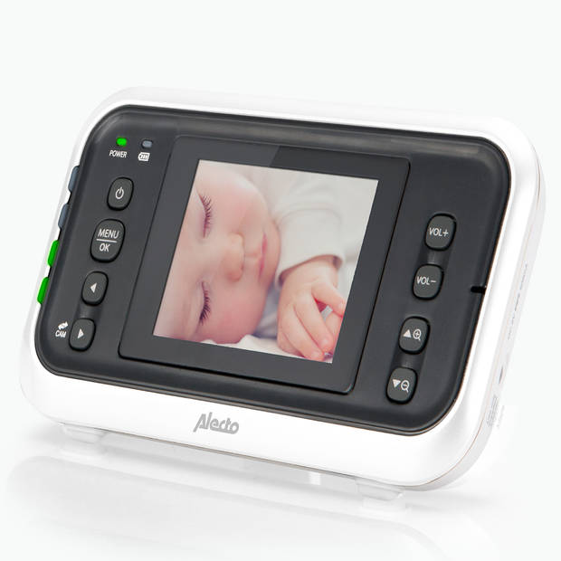 Babyfoon met camera en 2.4" kleurenscherm Alecto Wit-Antraciet