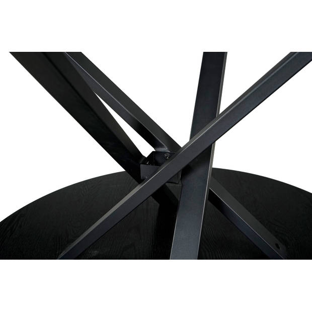 Eettafel rond Ronsi Antoinette zwart 120cm ronde tafel