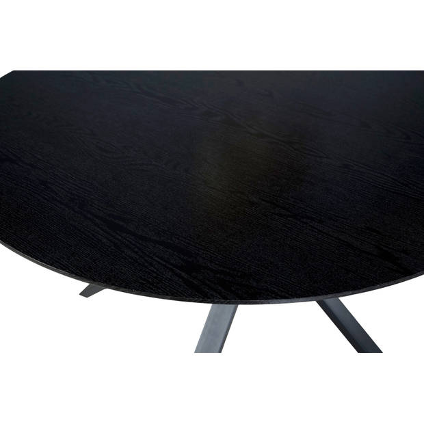 Eettafel rond Ronsi Antoinette zwart 120cm ronde tafel