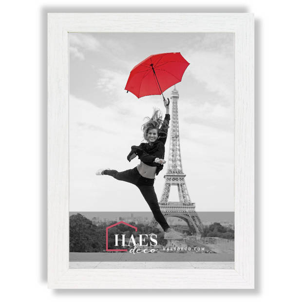 HAES DECO - Collage set 10 houten fotolijsten Paris wit - SP001903-10